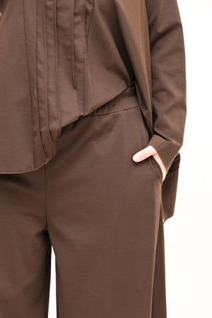 Completo punto Milano cuciture - Moro