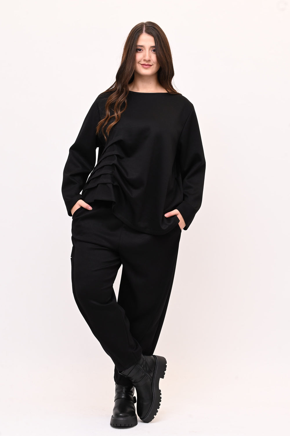 Completo neoprene cuciture - Nero