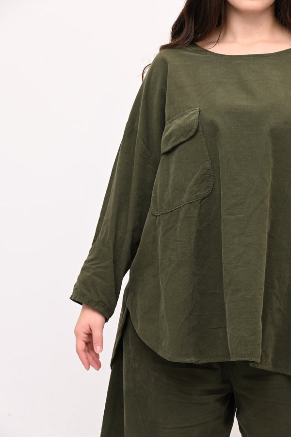 Completo costine tasche - Verde militare