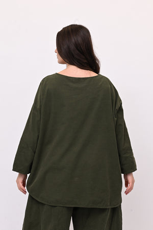 Completo costine tasche - Verde militare