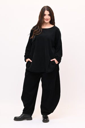 Completo costine tasche - Nero