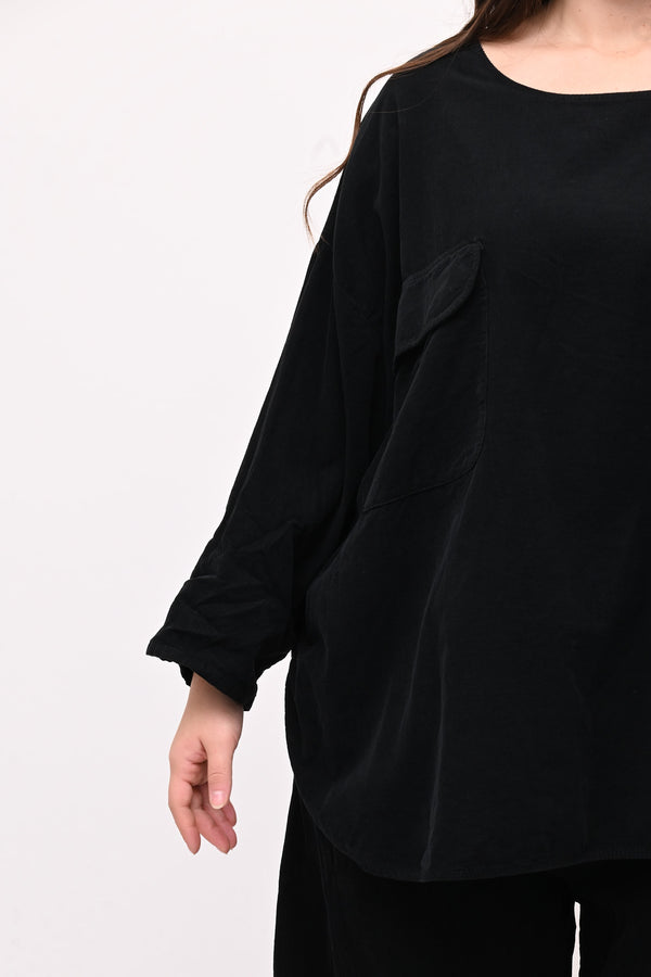 Completo costine tasche - Nero