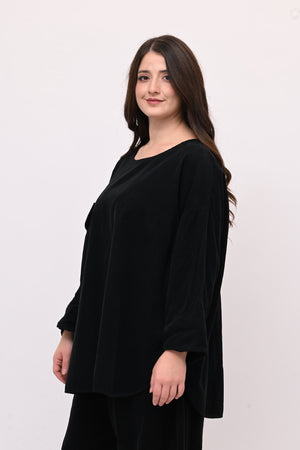 Completo costine tasche - Nero