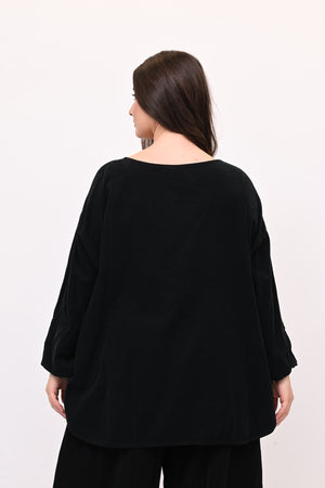 Completo costine tasche - Nero