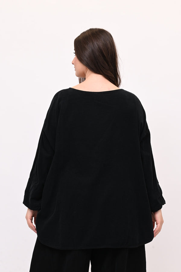 Completo costine tasche - Nero