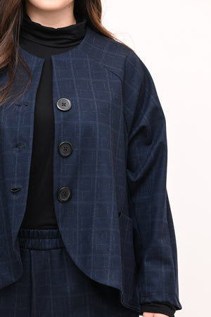 Completo fustagno quadri - Blu