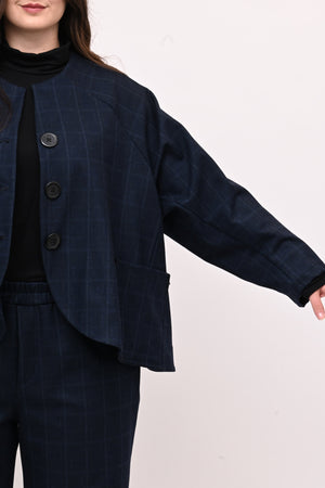 Completo fustagno quadri - Blu