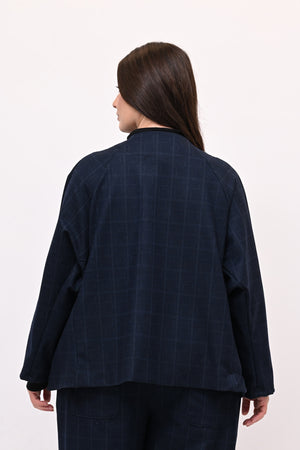 Completo fustagno quadri - Blu