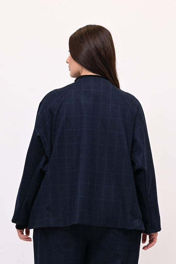 Completo fustagno quadri - Blu