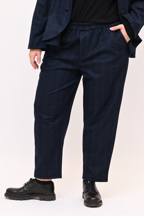 Completo fustagno quadri - Blu