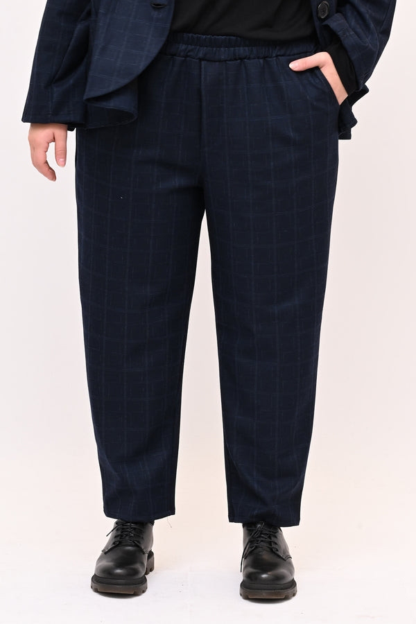 Completo fustagno quadri - Blu