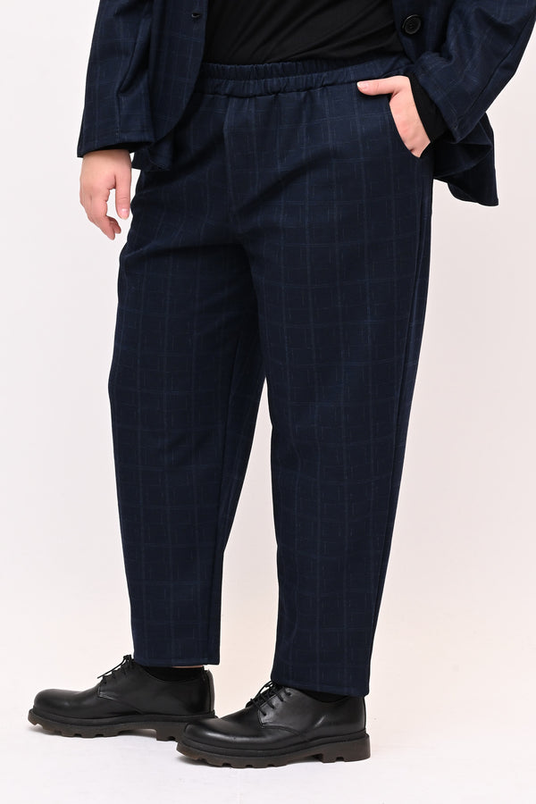 Completo fustagno quadri - Blu