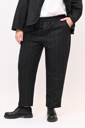 Completo fustagno quadri - Nero