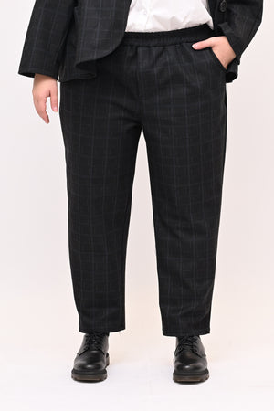 Completo fustagno quadri - Nero