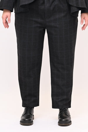 Completo fustagno quadri - Nero