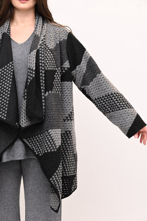 Giacca sciallata punte - Grigio