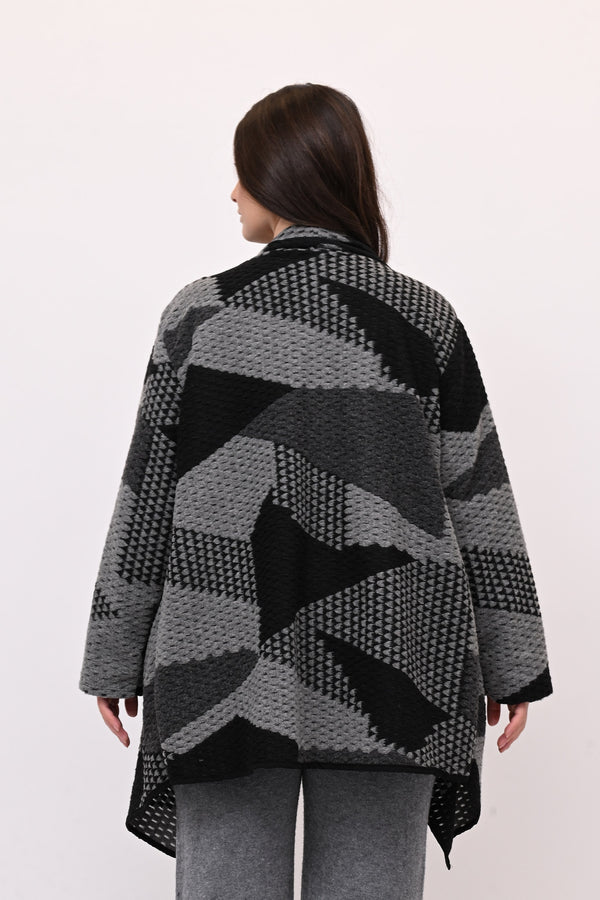 Giacca sciallata punte - Grigio