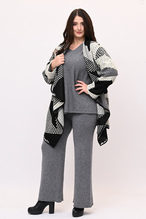 Giacca sciallata punte - Bianco