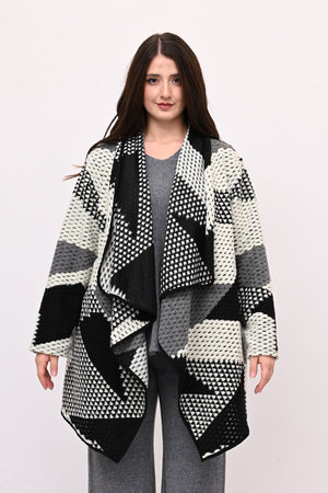 Giacca sciallata punte - Bianco