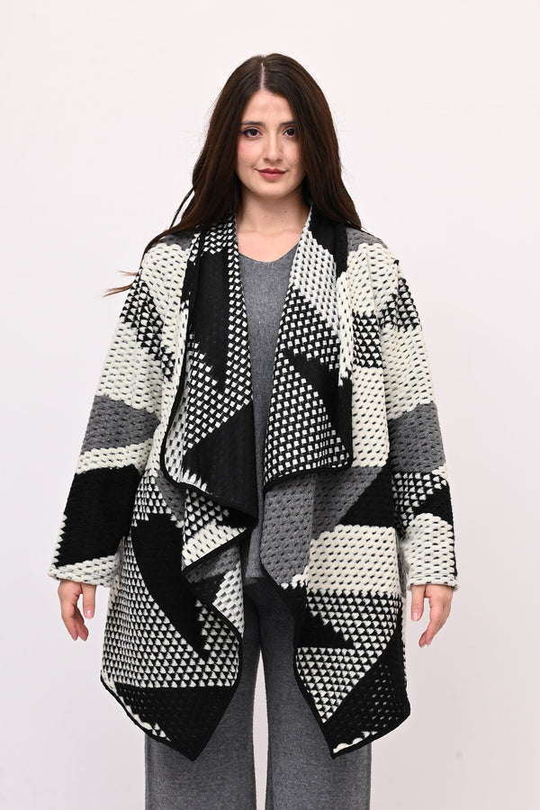 Giacca sciallata punte - Bianco