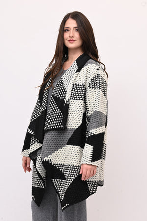 Giacca sciallata punte - Bianco