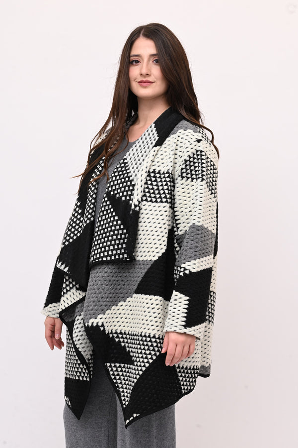 Giacca sciallata punte - Bianco