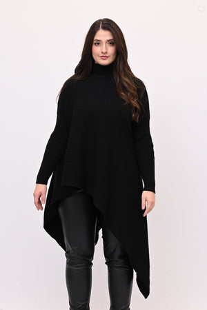 Maxi pull costine - Nero