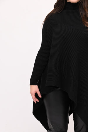 Maxi pull costine - Nero