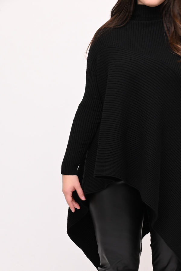 Maxi pull costine - Nero