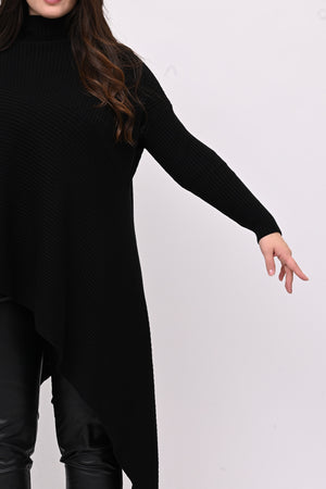 Maxi pull costine - Nero