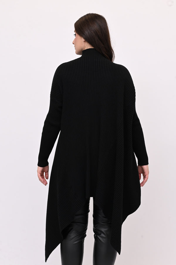 Maxi pull costine - Nero