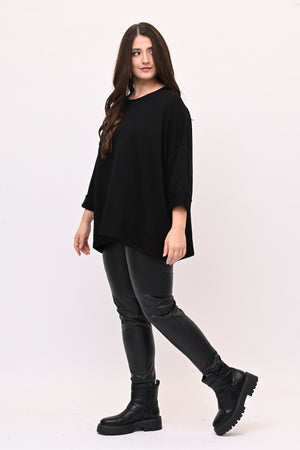 Maxi felpa scatola - Nero