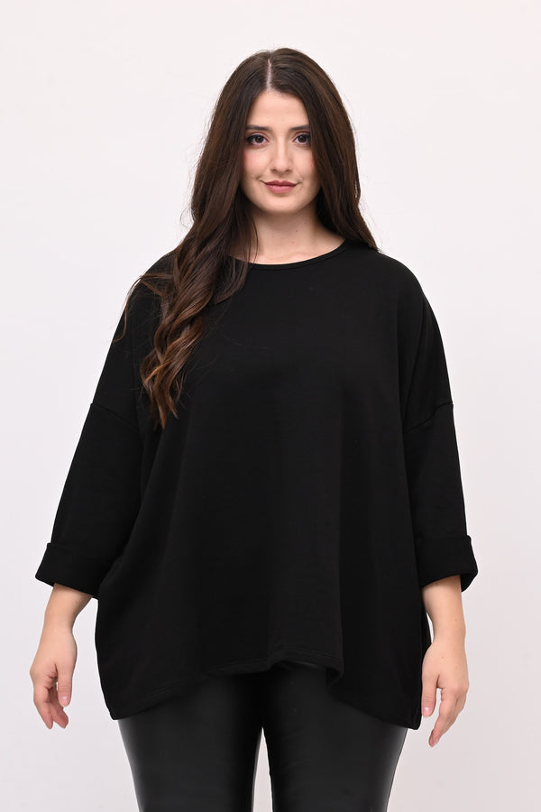 Maxi felpa scatola - Nero