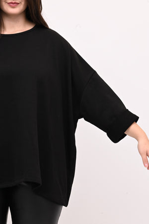 Maxi felpa scatola - Nero