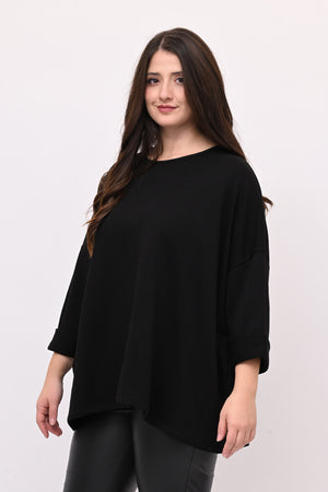 Maxi felpa scatola - Nero