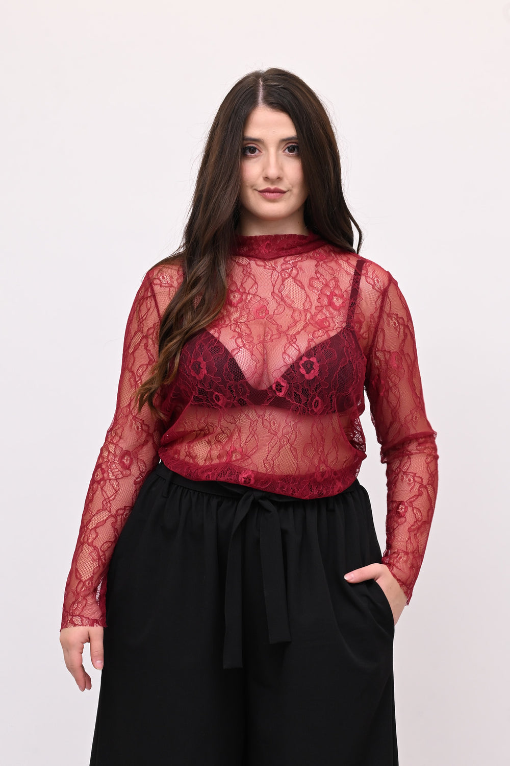 Lupetto pizzo bottone - Vino