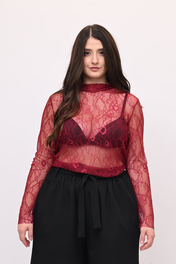 Lupetto pizzo bottone - Vino