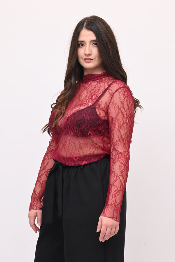 Lupetto pizzo bottone - Vino