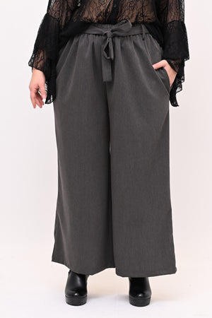 Pantalone palazzo cinta - Grigio