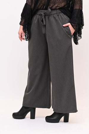 Pantalone palazzo cinta - Grigio