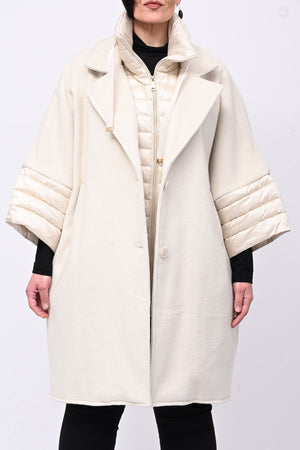 Cappotto inserti piumino - Burro