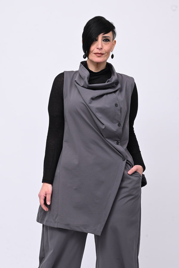 Completo gilet bottoni - Grigio
