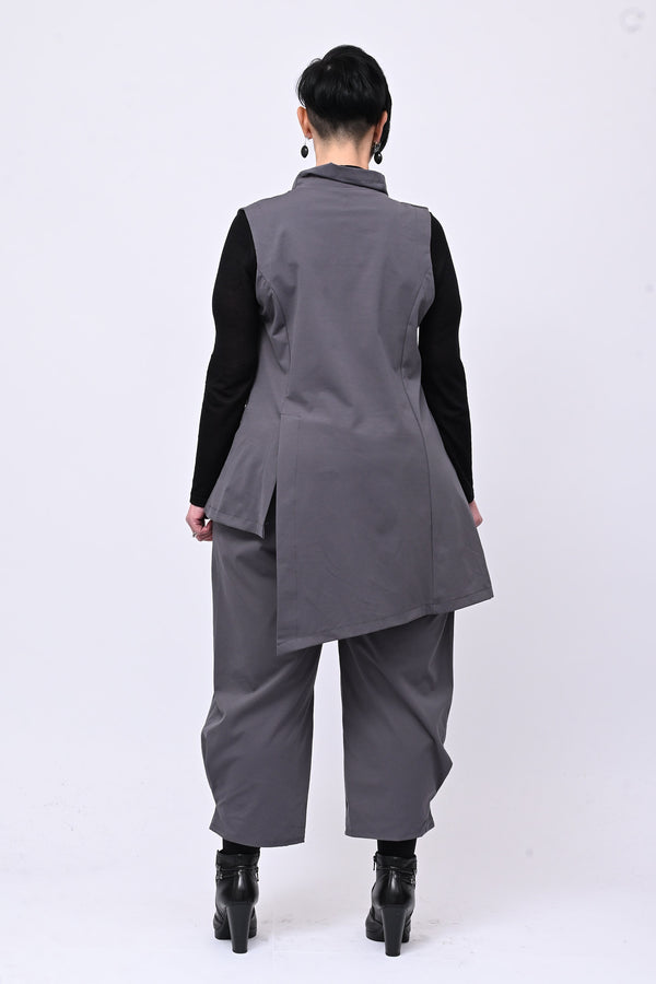 Completo gilet bottoni - Grigio