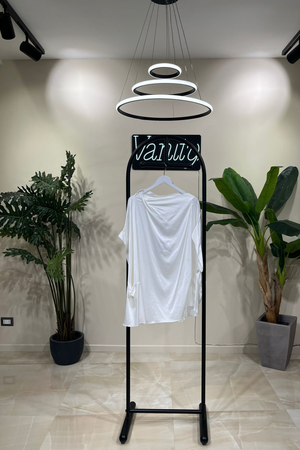 Blusa raso over - Bianco