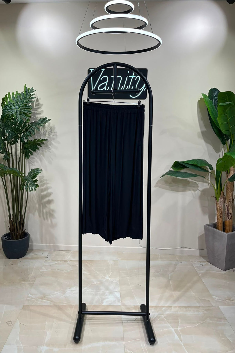 Pantalone viscosa cuciture - Nero