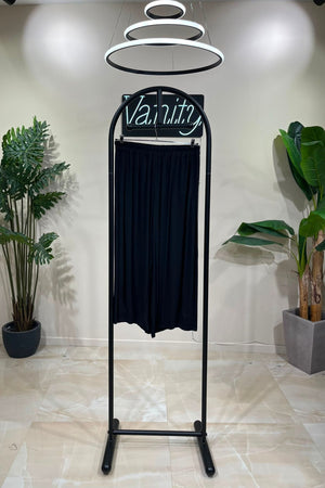 Pantalone viscosa cuciture - Nero