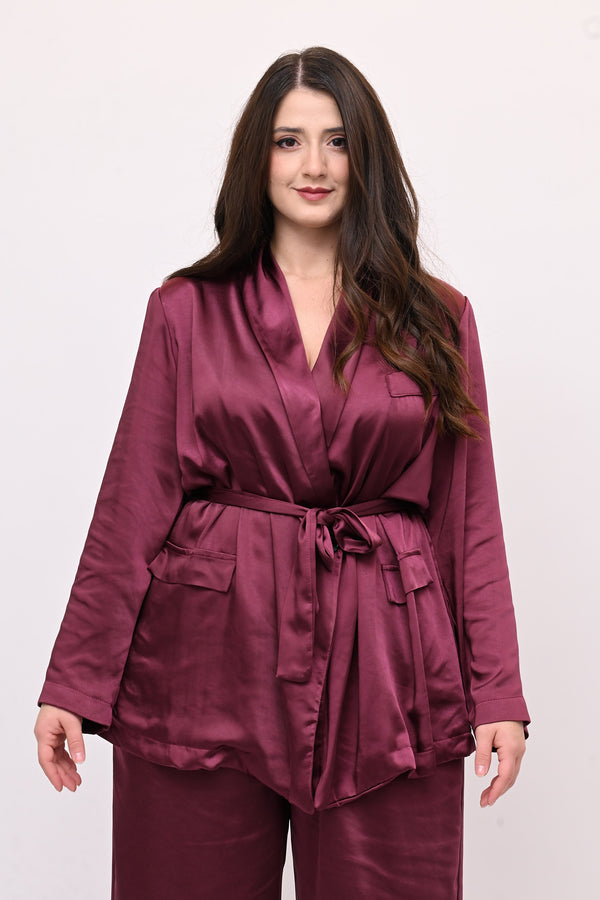 Tailleur pigiama raso - Vino