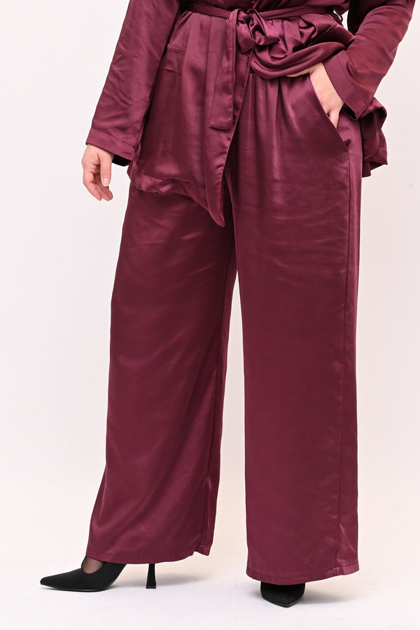 Tailleur pigiama raso - Vino