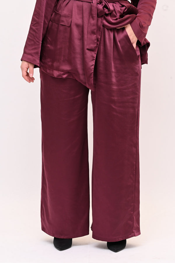 Tailleur pigiama raso - Vino