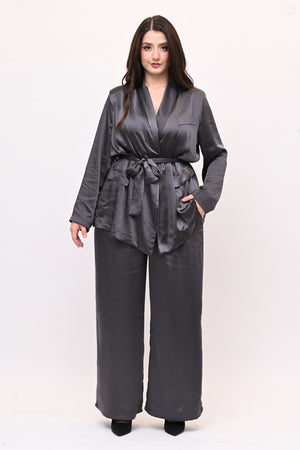 Tailleur pigiama raso - Piombo